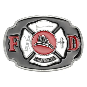 Fire Fighter Belt Buckle Fire Department (FDT-06) - Picture 1 of 2
