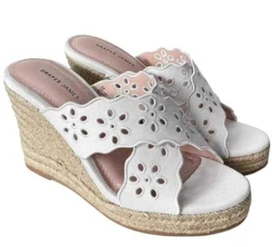 Sandalia de cuña Draper James para mujer talla 7 tacón de 3,5", blanca - Imagen 1 de 5