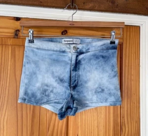 New Look Size 12 Blue Acid wash Hot pants - Picture 1 of 4