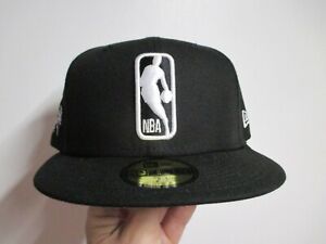 BOSTON CELTICS "NEW ERA 5950" FITTED HAT FLAT RIM (7 1/2) NWT BLACK NBA LOGO