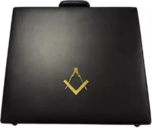 Masonic Regalia MM/WM & Provincial Apron Briefcase – Yellow Square & Compass - Picture 1 of 6