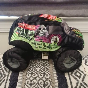 Monster Jam Grave Digger Plush 13" Truck Monster Truck Plush Toy 2019 Pillow - Picture 1 of 7