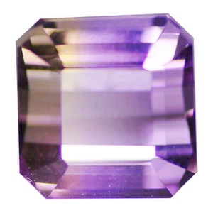 3.60 Ct Octagan 8.4 x 8 MM 100% Natural Purple & Gold Yellow Bolivia Ametrine - Picture 1 of 4