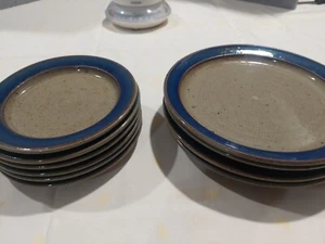 Steinzeug schwer und einzigartig einige signiert "MW" 10 Artikel 4 10" Teller 6 Salatteller - Bild 1 von 20