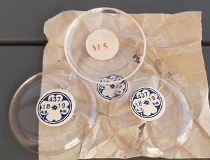 Lot of 3 lenses 437 (bombed) 43 mm old gusset watch France ORIGINAL - Picture 1 of 3