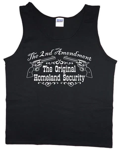 Men's tank top 2nd amendment gun rights decal design sleeveless tee muscle shirt - Picture 1 of 1
