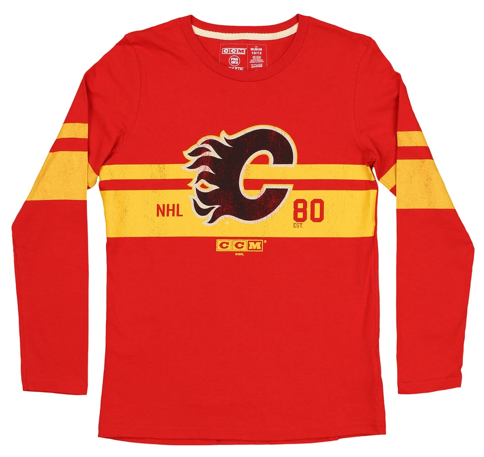 CCM NHL Youth Boys (8-20) Calgary Flames Legendary Long Sleeve Shirt - Image 1 of 1
