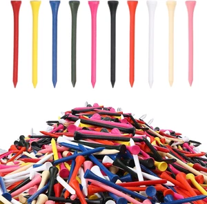 Vinsot Wood Golf Tees Bulk 3-1/4 Inch Unbreakable Long Colored Tall Golf Tees - Picture 1 of 12