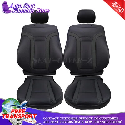 2010-2014 Fits Ford F150 Raptor Driver & Passenger Front Seat Covers Black - Image 1 of 4