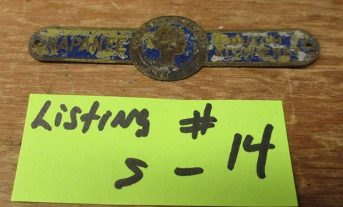 NAPANEE COPPES BROTHER & ZOOK -  BRASS TAG  HOOSIER CABINET STYLE  LOT #S-14 Cover