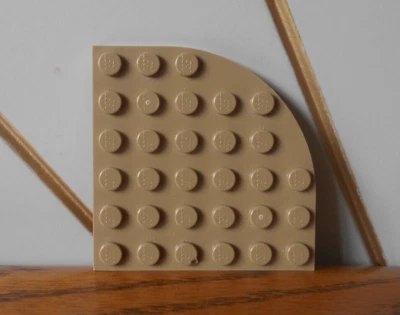 Placa TOSTADO OSCURO 6x6, esquina redonda, pieza de repuesto original LEGO 6003 placa base Foto 1 de 3