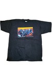 Vintage Kiss Band USA 2000 Postcard Graphic Logo Black T-shirt XL Double Sided 