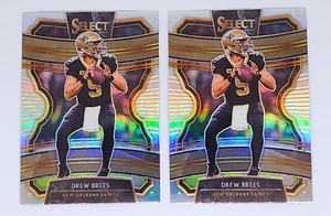 2019 Select Drew Brees Saints Concourse Prizm 2 Card Lot - Picture 1 of 7