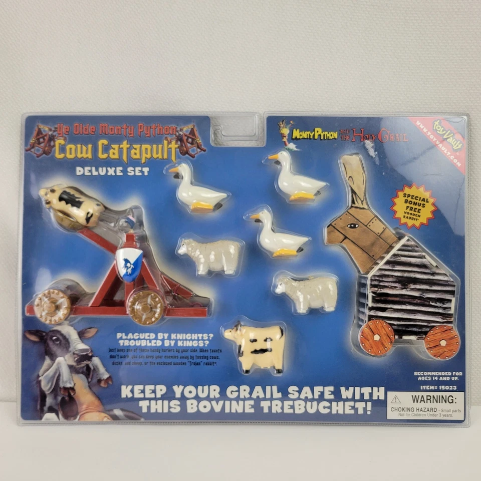 Monty Python Holy Grail Ye Olde Cow Catapult Deluxe Set 2004 Toy Vault