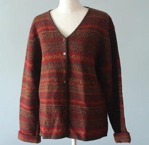 Cárdigan Deane + Blanco Vintage Suéter Botón 100% Lana Nórdico - Imagen 1 de 24