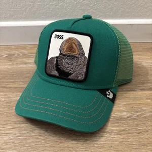 Goorin Bros Shot Caller Boss Gorilla Farm Green Mesh Back Trucker Snapback KIDS - Picture 1 of 6