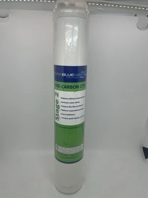 Pure Blue H20 Water Filter Stage 2 Pre-Carbon CTO (Green) **NEW SEALED** - Image 1 of 3