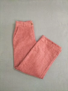 Damart Corduroy Trousers Women's S 10 Dusky Pink Straight 29"L Stretch High Rise - Picture 1 of 10