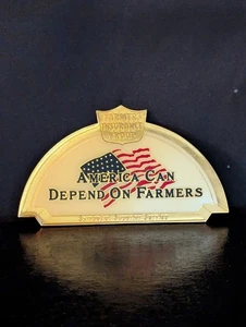 Vintage Old skool Farmers Insurance Grill emblem White background - Picture 1 of 5