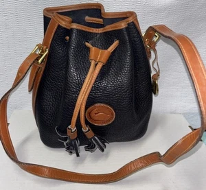 Vintage Dooney & Bourke Allwetter Leder (AWL) Mini Bucket Bag Umhängetasche - Bild 1 von 9