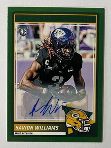 2025 Panini Score Savion Williams RC Auto Signature Green - Picture 1 of 2