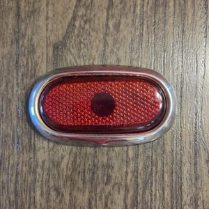 Conjunto de lente de luz trasera Ford años 40 duolamp 21A Stimsonite con bisel de metal - Imagen 1 de 19