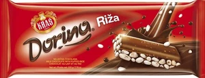 Milchschokolade Puffreisriegel von Kras, 220g (Kroatien) - Bild 1 von 1