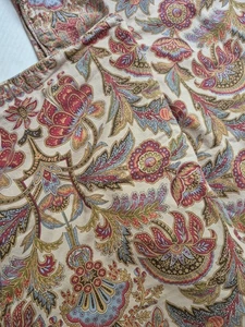 2 Ralph Lauren King Size Pillow Shams Chapman Paisley Jacobean Floral Cotton Vtg - Picture 1 of 3