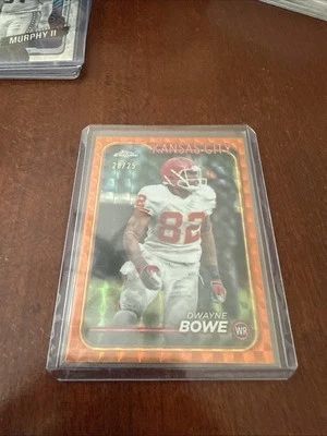 2024 Topps cromo - Dwayne Bowe #100 naranja refractor geométrico/25 Foto 1 de 3