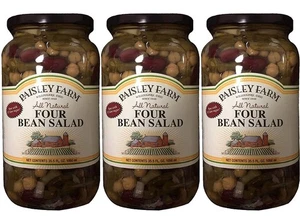 Paisley Farm Natural Four Bean Salad, 35.5oz Glass Jar (Pack of 3, Total of... - Picture 1 of 1