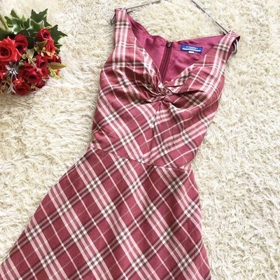 Burberry Blue Label Nova Check Sleeveless A-Line Dress [PK/38/VG] LTD From JAPAN - Image 1 of 4