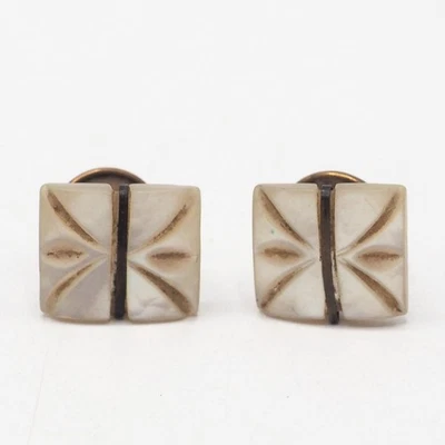 Herren Perlmutt- Und Goldmanschettenknopf-Set Herren Schmuck - Bild 1 von 2