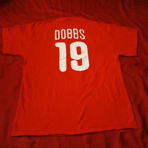 RARE Greg Dobbs #19 Red Majestic Tshirt Size Large Philadelphia Phillies 2008 - Picture 1 of 9