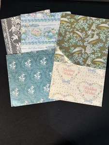 VTG Wedding Wrapping Paper 7 Pieces 5 Designs 29”x20”, 3 Pieces 20”x20” - Picture 1 of 11