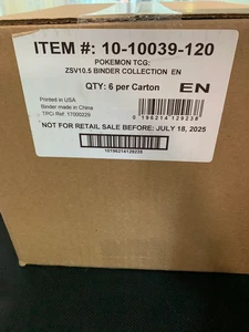 Pokemon TCG Scarlet & Violet Black Bolt Binder Collection 6 Box Sealed Case - Bild 1 von 3
