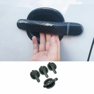 Cubierta de tazón de manija de puerta exterior de fibra de carbono para Volkswagen Jetta 2012-2018 Foto 1 de 4