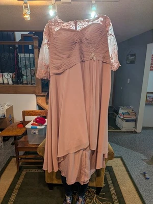 Azazie Women's Pink Gown Blush Size C, Fairy Isle Pearl - Image 1 of 2