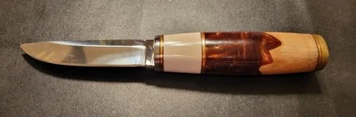 Cuchillo de campamento de caza Wild Blades 8,6" hecho a mano mango de resina y hueso de camello - WB372 Foto 1 de 4