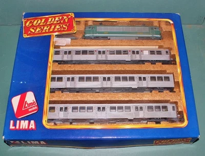 LIMA coffret rame inox de Banlieue RIB  et locomotive BB 8600 SNCF neufs   HO - Photo 1/2
