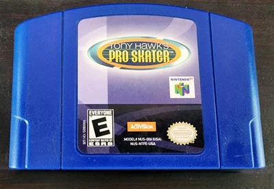 Tony Hawk's Pro Skater 1 Blue Nintendo 64 N64 Authentic  - Image 1 of 3