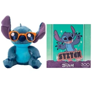 New 2pc Disney Stitch 7.8” Plush & 300-Piece Jigsaw Puzzle - Picture 1 of 4