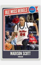 Madison Scott NMT Custom Art Basketball Card! Ole Miss Rebels! WNCAA Basketball!