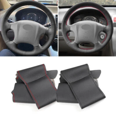 Hand Sewing Micro Leather Steering Wheel Cover Trim For Hyundai Tucson 2006-2014 - image 1 of 4