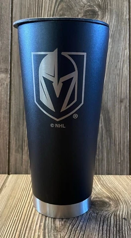 Brand New NHL Las Vegas Golden Knights Premium Black Stainless Steel Travel Mug Cover