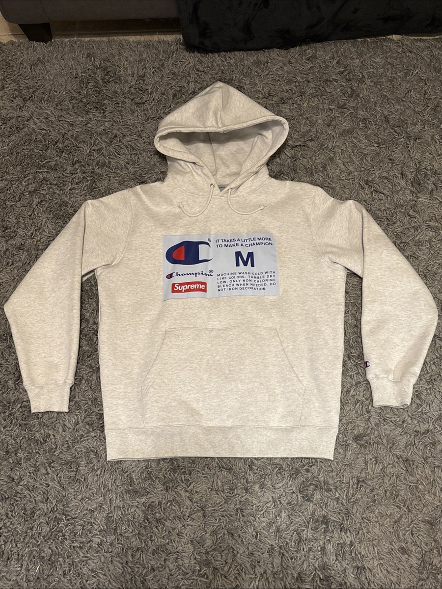 Supreme Champion® Hooded Sweatshirtグレー s-l400.jpg