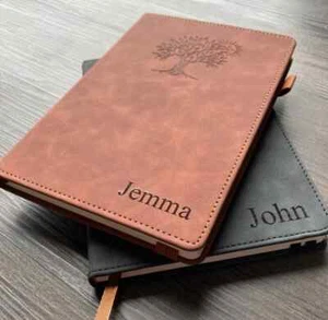 Personalised Engraved Leather Daily Journal A5 Notebook Diary Book Travel Gift - Picture 1 of 14