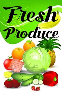 Fresh Produce | Counter Sign | 12"W x 18"H - Picture 1 of 2