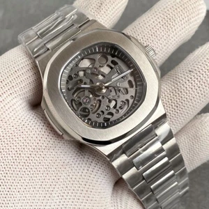 Square 40mm Tandorio Skeleton Dial Sapphire glass NH72A Automatic Mens Watch - Picture 1 of 7