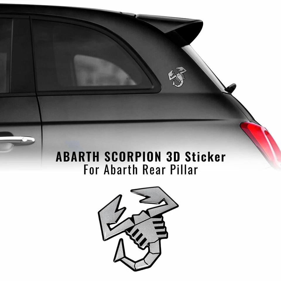 Adesivo 3d per Plancia Cruscotto FIAT 500 Abarth Argento satinato