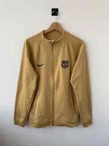 BARCELONA 2022/2023 TRAINING TOP PRE-MATCH JACKET FOOTBALL SOCCER NIKE GOLD sz S - Picture 1 of 10
